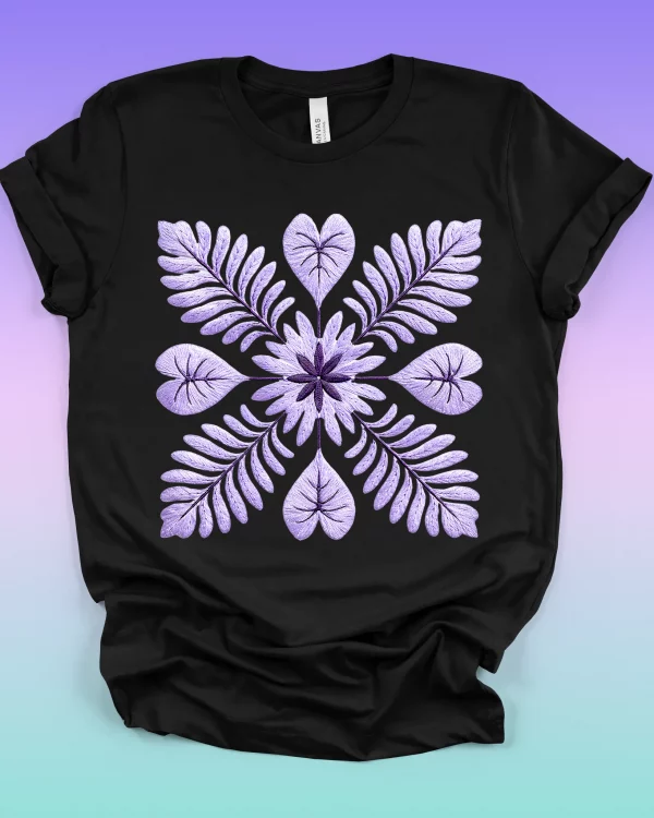 Purple Quilt Design T-Shirt