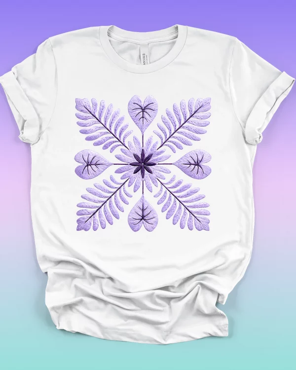 Purple Quilt Design T-Shirt