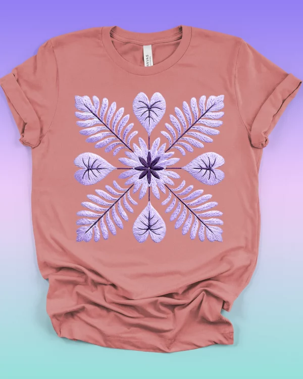 Purple Quilt Design T-Shirt